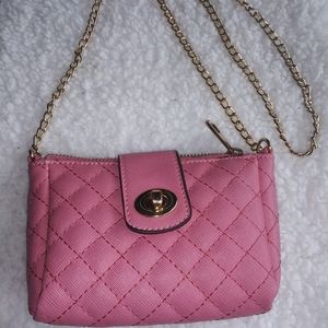 Quilted Chain Pink Purse